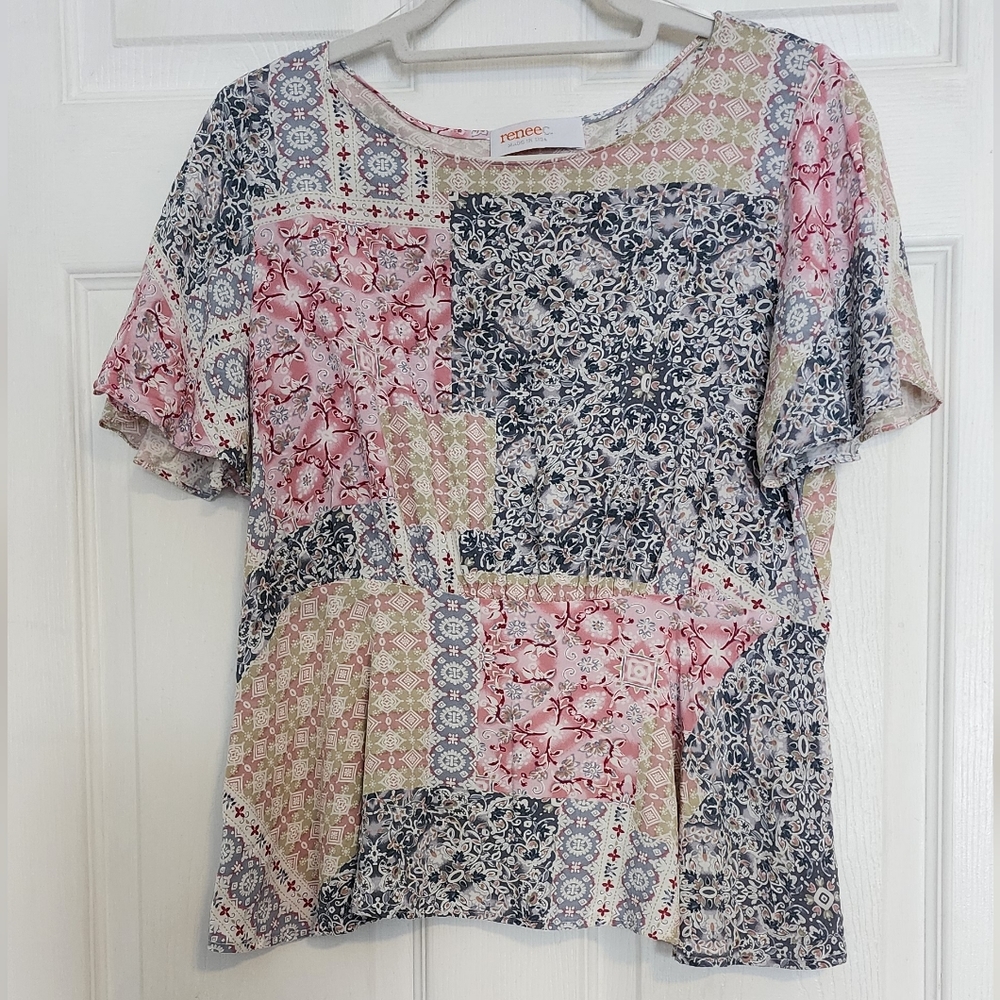 Cute Patchwork Blouse